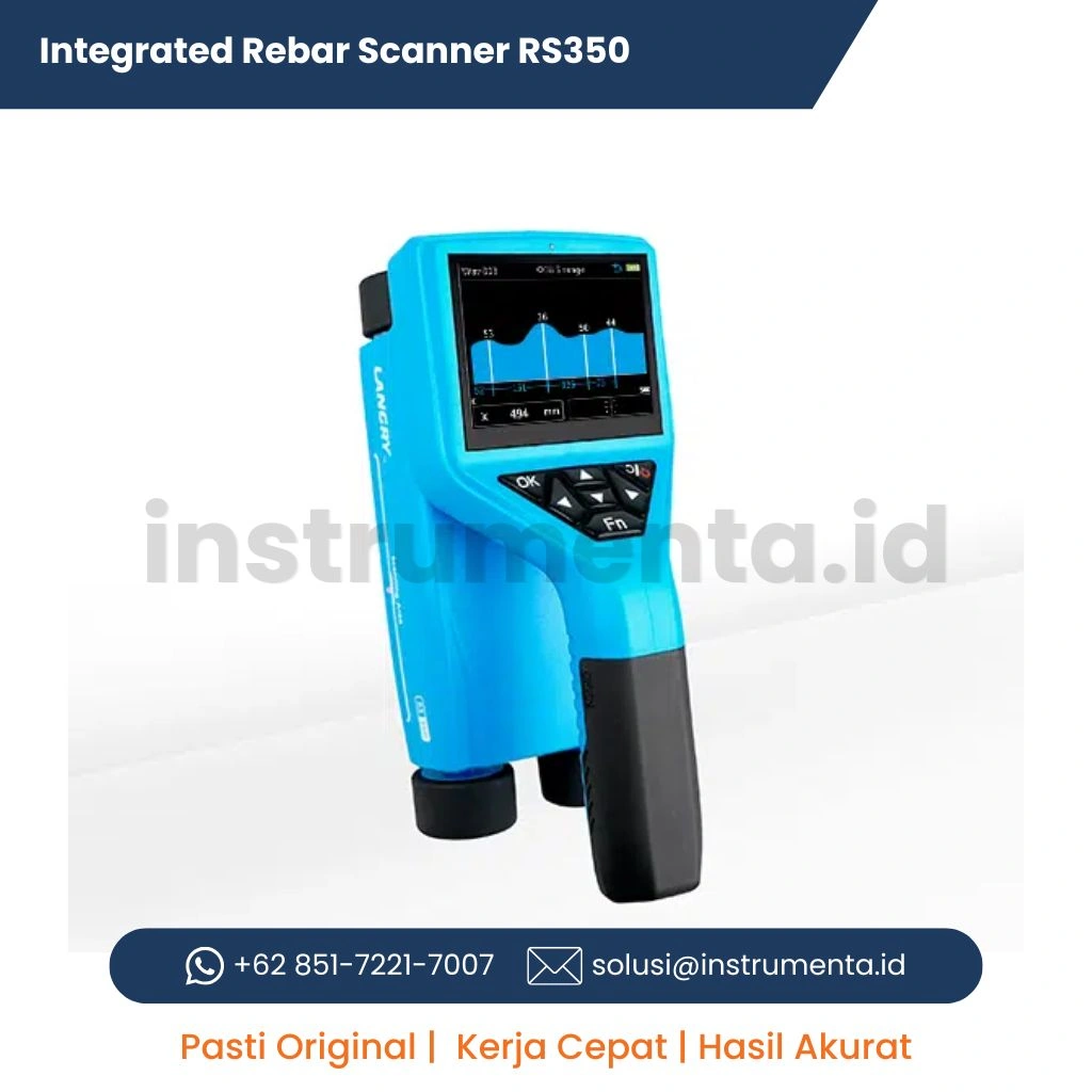 Ready Stock Integrated Rebar Scanner LANGRY RS350 Alat Deteksi Tulangan Beton dan Cover Meter Digital